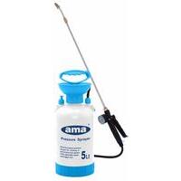 Pompa precompressione 5lt Serbatoio in materiale termoplastico €¢ Base di appoggio stabile e rinforzata €¢ Tracolla in PVC regolabili in lunghezza €¢ Lancia completa di manometro e asta in ottone con getto rosa regolabile €¢ Valvola di sicurezza e sca