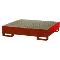 Vasca di stoccaggio fusti 180/220 Kg L1210H330P740 Materiale acciaio al cabonio , grigliato elettrosaldato zincato a caldo