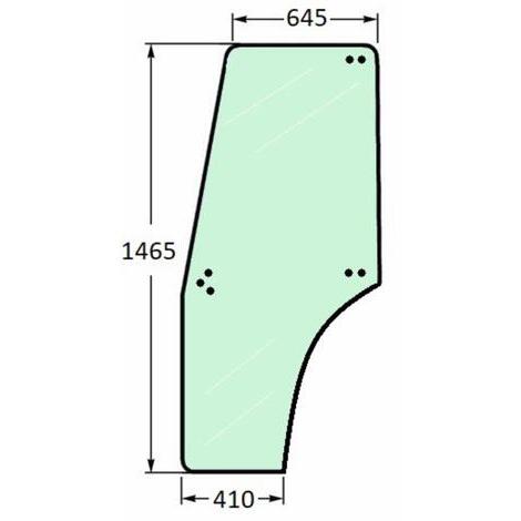 Vetro portiera sinistra verde, adattabile rif. originale Same 0.009.8820.0/10