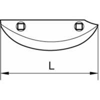 Vomere destro scavabietole L=420 e Ø fori 13mm, adattabile a Barigelli