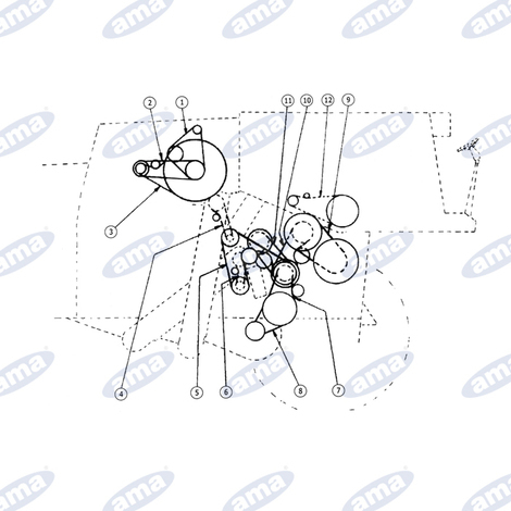 Cinghie adattabili per new holland 8070 (dx)