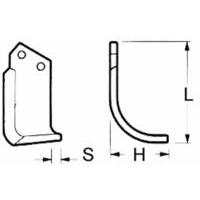 Zappa DX adattabile BREVIGLIERI, piatto 60X6 , Øforo12,5