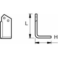 Zappa SX adattabile HOWARD, piatto105X8 ,Øforo16,5
